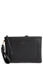 Tory Burch Beau Leather Pouch - Black