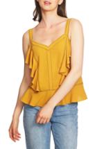 Women's 1.state Ruffle Contrast Stitch Camisole, Size - White