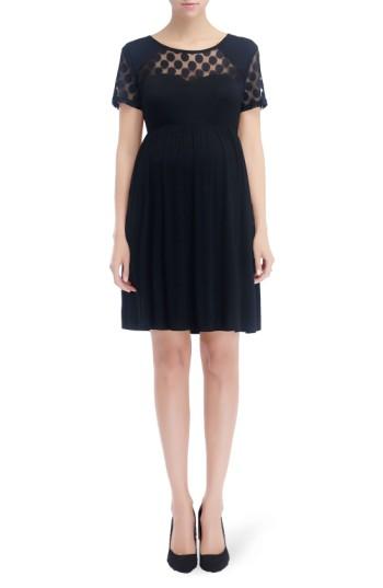 Women's Kimi And Kai Claire Maternity Skater Dress - Black
