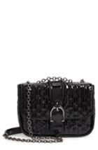 Longchamp Amazone Vernis Leather Crossbody Bag - Black