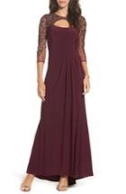 Women's Xscape Embellished Gown - Red