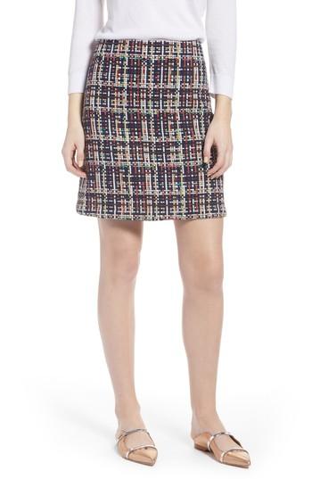 Women's Halogen Tweed Mini Skirt - Blue
