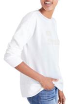 Women's Madewell Au Revoir Sweatshirt, Size - White