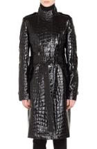 Women's Akris Punto Croc Embossed Faux Patent Leather Jacket