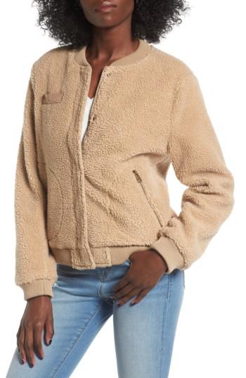 Women's Levi's Faux Shearling Bomber Jacket - Beige