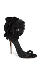 Women's Giuseppe Zanotti Blooming Flower Ankle Strap Sandal M - Black