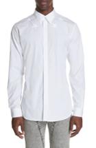 Men's Givenchy Embroidered Star Woven Sport Shirt - White