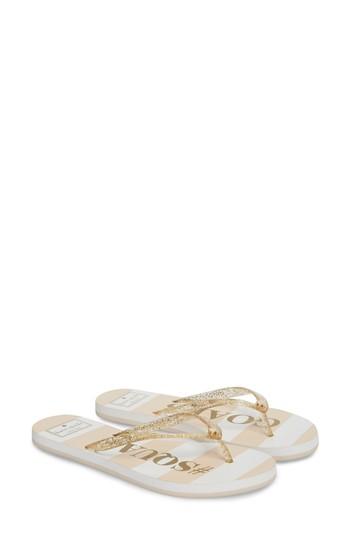 Women's Kate Spade New York 'nassau' Flip Flop M - Metallic