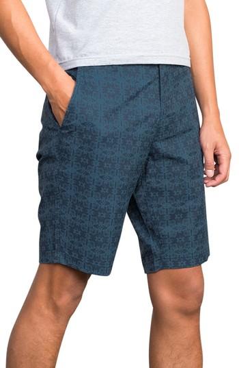 Men's Rvca Weekend Hybrid Ii Shorts - Blue