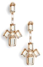 Women's Oscar De La Renta Tendril Crystal Drop Earrings