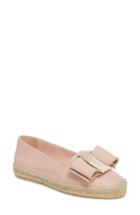 Women's Salvatore Ferragamo Poviglio Studded Bow Espadrille .5 C - Pink