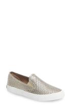 Women's Sperry 'seaside' Perforated Slip-on Sneaker M - Metallic