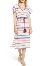 Women's Velvet By Graham & Spencer Stripe Caftan Dress - White