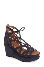 Women's Gentle Souls 'joy' Lace Up Nubuck Sandal M - Blue