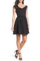 Women's French Connection Glass Fit & Flare Dress - Black