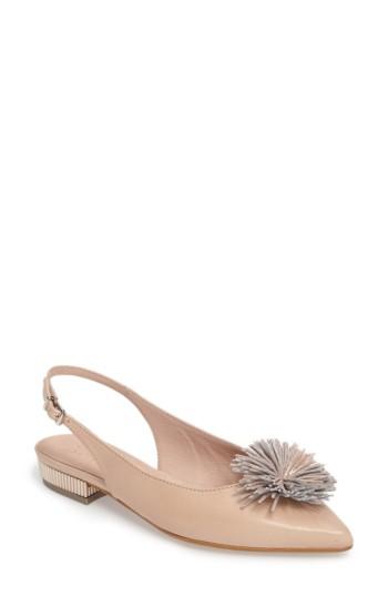 Women's Hispanitas Freya Pompom Slingback Flat .5us / 38eu - Beige