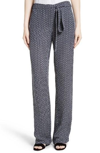 Women's Theory Brilda Geo Print Silk Pants
