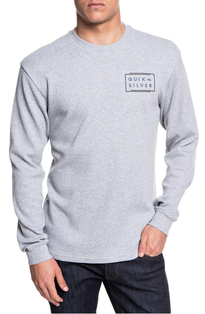 Men's Quiksilver Worldwide Thermal T-shirt, Size - Grey