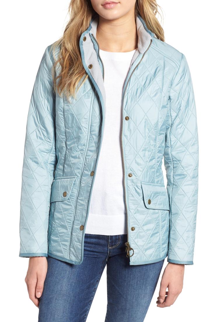 Women's Barbour 'cavalry' Quilted Jacket Us / 18 Uk - Blue