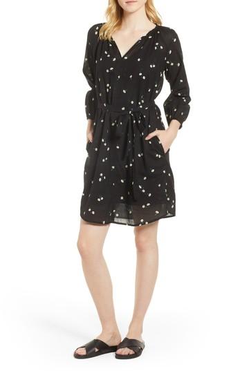 Women's Velvet By Graham & Spencer Printed Cotton Gauze Dress - Black