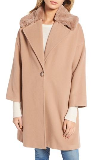 Women's Charles Gray London Faux Fur Collar Overcoat