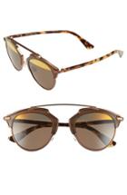 Women's Dior So Real 48mm Brow Bar Sunglasses - Bronze/ Havana