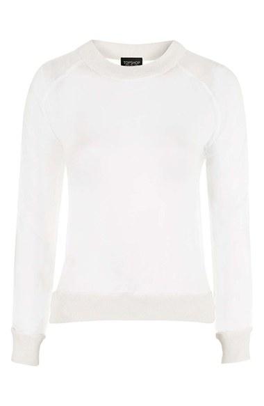 Women's Topshop Sheer Sweatshirt