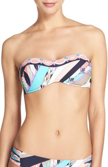 Women's Trina Turk Electric Wave Bandeau Bikini Top