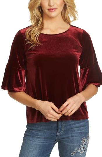 Women's Cece Bell Sleeve Velvet Top