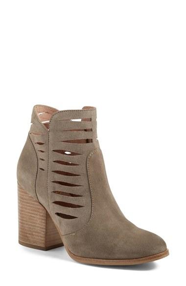 Women's Seychelles Let's Go Crazy Cutout Zip Bootie M - Beige