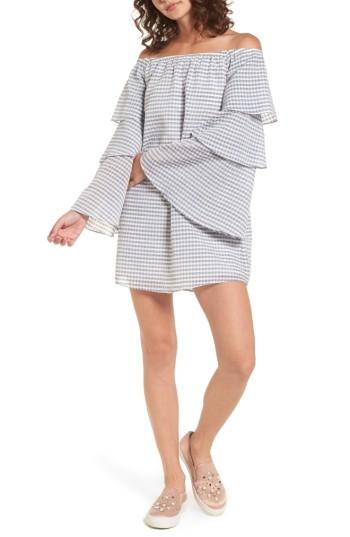 Women's Wayf Brayden Off The Shoulder Shift Dress - Blue
