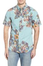 Men's Reyn Spooner Pupas & Mai Tais Fit Sport Shirt, Size Medium - Blue