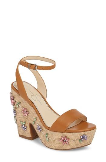 Women's Jessica Simpson Cressia Platform Sandal M - Brown