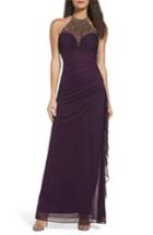 Women's Blondie Nights Embellished Halter Gown - Purple