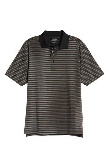 Men's Bobby Jones Xh2o Copper Stripe Classic Polo - Black