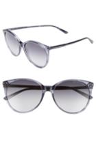 Women's Bottega Veneta 55mm Cat Eye Sunglasses - Grey