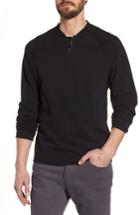 Men's James Perse Regular Fit Half Zip Baseball Pullover (xs) - Black