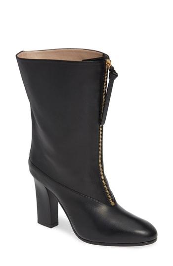 Women's Stuart Weitzman Jett Front Zip Boot M - Black