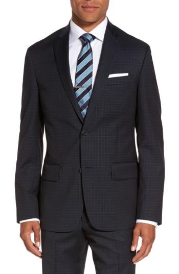 Men's Nordstrom Men's Shop Cross Hatch Wool Sport Coat R - Blue