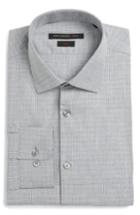 Men's John Varvatos Star Usa Slim Fit Plaid Dress Shirt .5 L - Grey