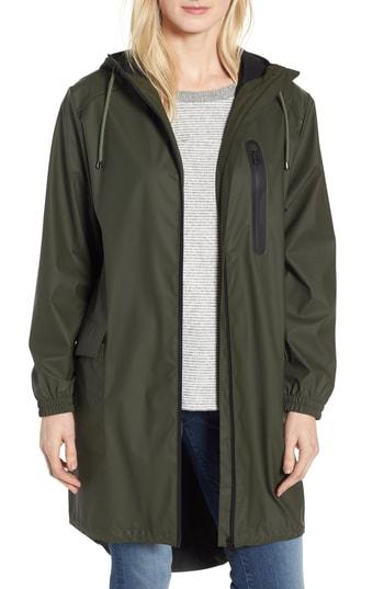 Women's Kristen Blake Hooded Rain Topper Jacket - Green