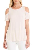 Women's Michael Stars Cold Shoulder Ribbed Top, Size - Pink