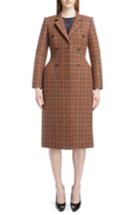 Women's Balenciaga Houndstooth 3d Double Breasted Coat Us / 40 Fr - Brown