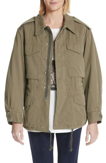 Women's Gucci Logo Utility Jacket Us / 42 It - Green