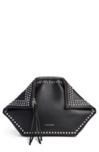Alexander Mcqueen Studded Leather Butterfly Pouch - Black