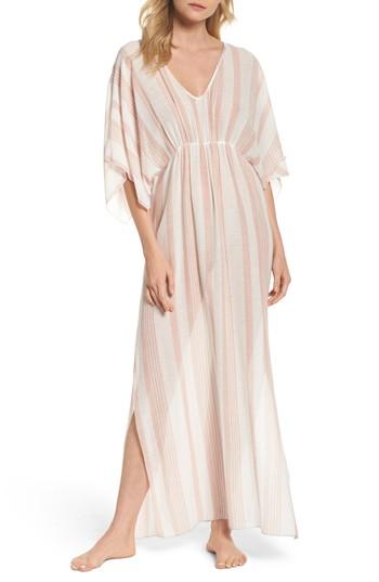 Women's Elan Stripe Cover-up Caftan - Pink