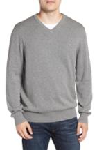 Men's Vineyard Vines Cotton & Cashmere V-neck Sweater - Grey