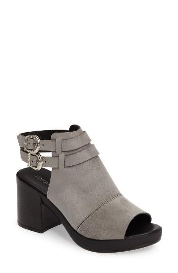 Women's Topshop Dollar Western Buckle Heel Sandal .5us / 35eu - Grey