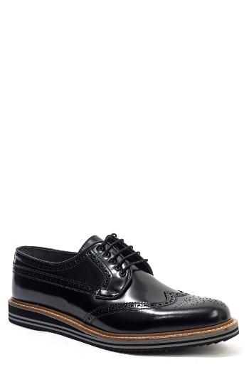 Men's Jared Lang Sandwich Sole Wingtip Oxford Eu - Black