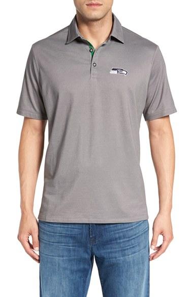 Men's Tommy Bahama 'nfl Double Eagle Spectator' Bird's-eye Polo, Size - Blue